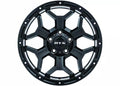 GOLIATH 18X9 6X135 ET0 CB87.1 SATIN BLACK MILLED RIVETS