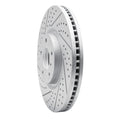 R1 07-15 Infiniti G37 Front Left Drilled & Slotted Geo-Carbon Rotor