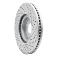 R1 07-15 Infiniti G37 Front Left Drilled & Slotted Geo-Carbon Rotor