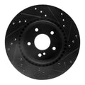R1 12-17 Hyundai Equus Front Left Drilled Black Brake Rotor