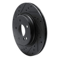 R1 12-17 Hyundai Equus Front Left Drilled Black Brake Rotor