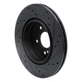 R1 12-17 Hyundai Equus Front Left Drilled Black Brake Rotor