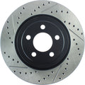 R1 03-12 Mercedes-Benz Sl65 AMG Rear Right Drilled & Slotted Black Brake Rotor