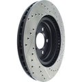 R1 03-12 Mercedes-Benz Sl65 AMG Rear Right Drilled & Slotted Black Brake Rotor