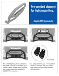 04C F150(EXCL RAPTOR/ECOBOOST)FRONT BUMPER GUARD TXT BLACK LIGHT MOUNT BULL BAR