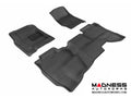 3D MAXpider 2014-2019 Chevrolet Silverado Double Cab Kagu 1st & 2nd Row Floormats - Black