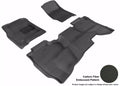 3D MAXpider 2014-2019 Chevrolet Silverado Double Cab Kagu 1st & 2nd Row Floormats - Black