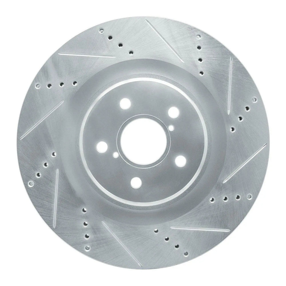 R1 13-20 Lexus Rc300 Right Front Drilled Black Brake Rotor