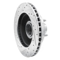 R1 Concepts Brake Rotor Drilled and Slotted Silver Fits Ford E-150
