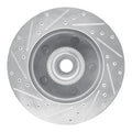 R1 Concepts Brake Rotor Drilled and Slotted Silver Fits Ford E-150