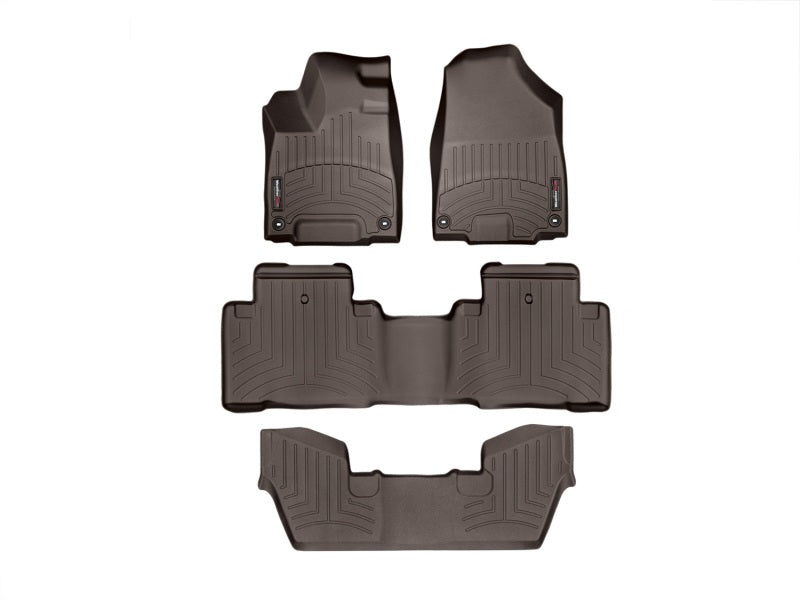 WeatherTech Cocoa Front and Rear Floorliners Fits -20-16 LR4 Discovery 4 47362-1-3