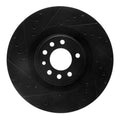 R1 Concepts Brake Rotor Drilled and Slotted Silver Fits Saab 45903