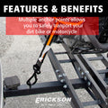 STEEL MOTORCYCLE CARRIER W/GAS CAN HOLDER