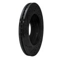 R1 99-07 Ford E-350 Econoline Club Wagon Rear Right Drilled & Slotted Black Brake Rotor