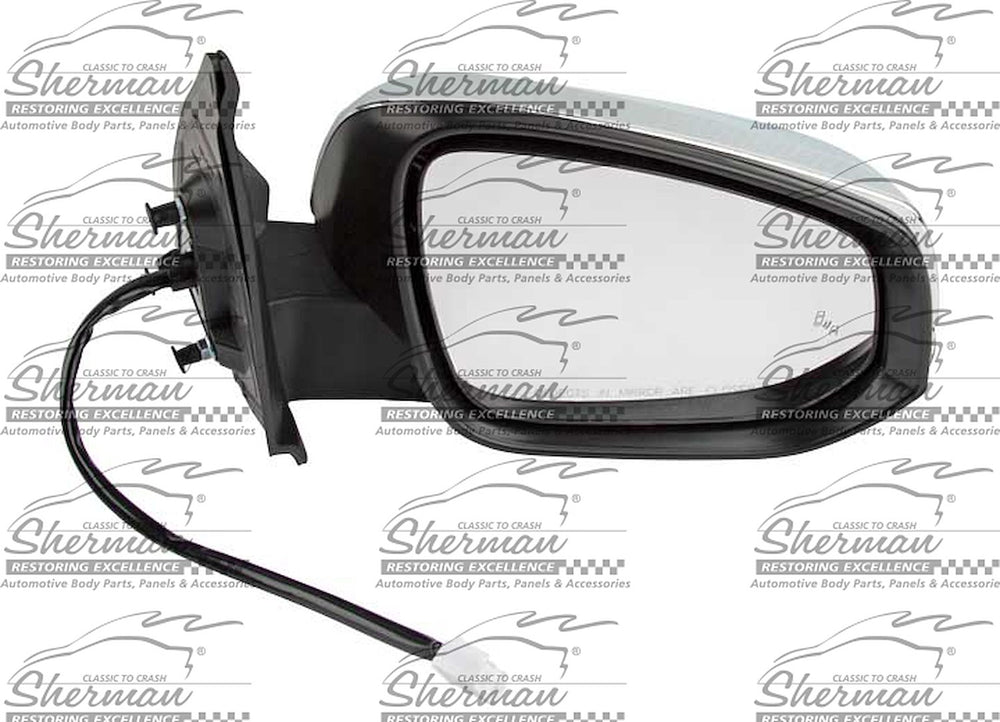 RH MIRROR OUTSIDE REAR VIEW; W/SIGNAL LAMP; W/BSD; W/MEMORY; W/CVR; SATIN CHROME; FORESTER 201920