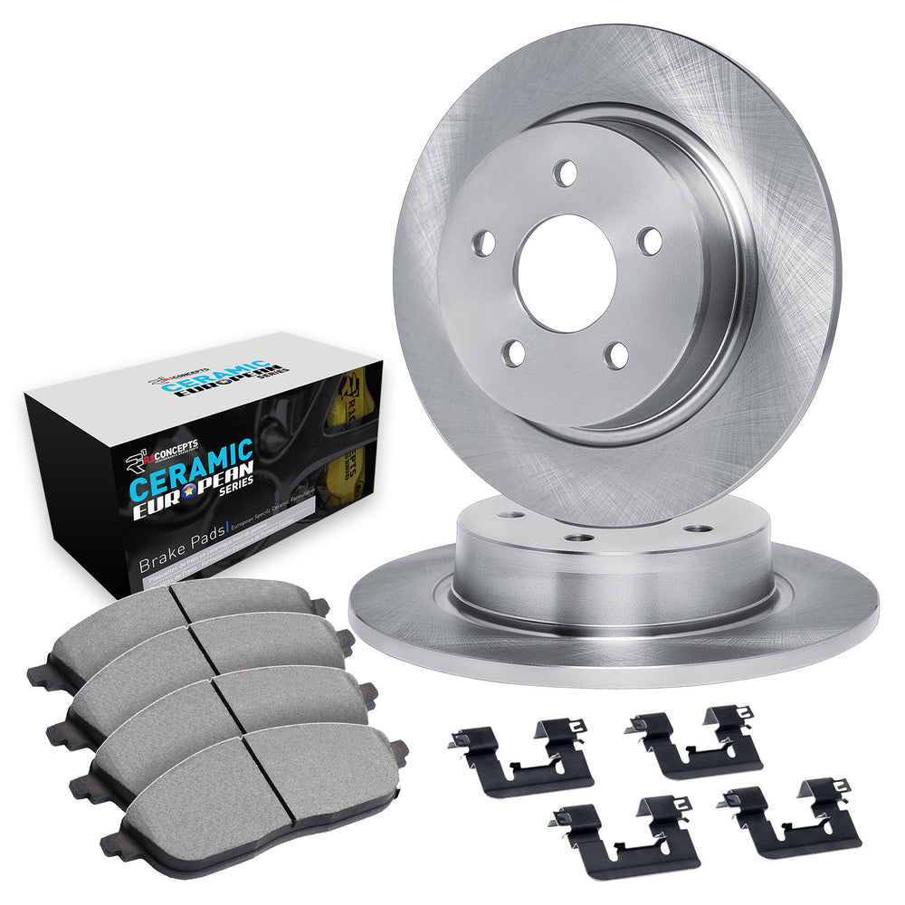 R1 14-19 Mercedes-Benz GLA45 AMG Front Drilled & Slotted Silver Brake Rotor