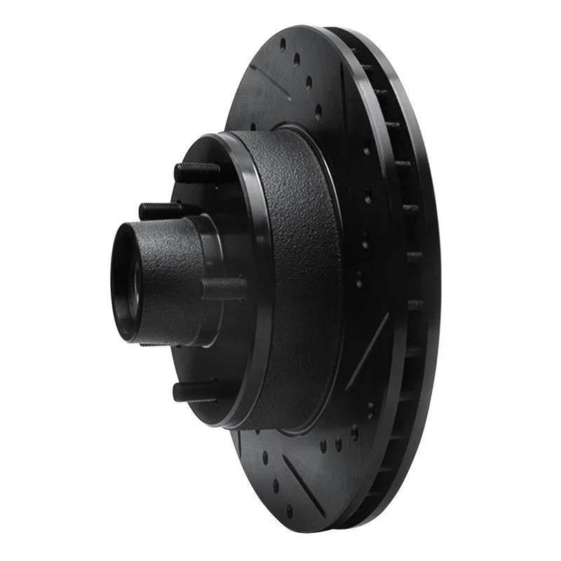 R1 78-90 Buick LeSabre Front Right Drilled & Slotted Black Brake Rotor