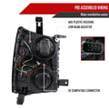 1500 PROJECTOR HEADLIGHTS CHROME HOUSING LIGHT SMOKED LENS WITH BLACK TRIM - USES STOCK BULBS