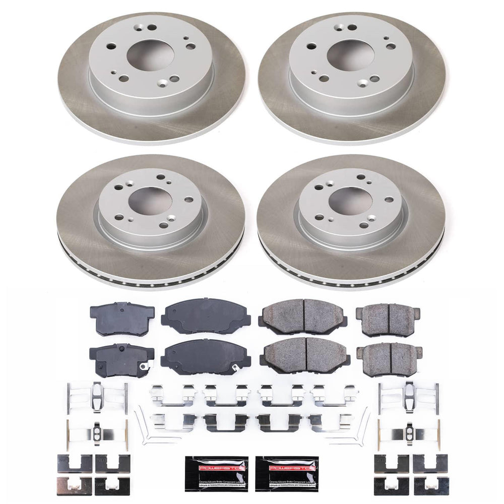Power Stop 2013 Acura ILX Front and Rear Semi-Coated Rotor Kit