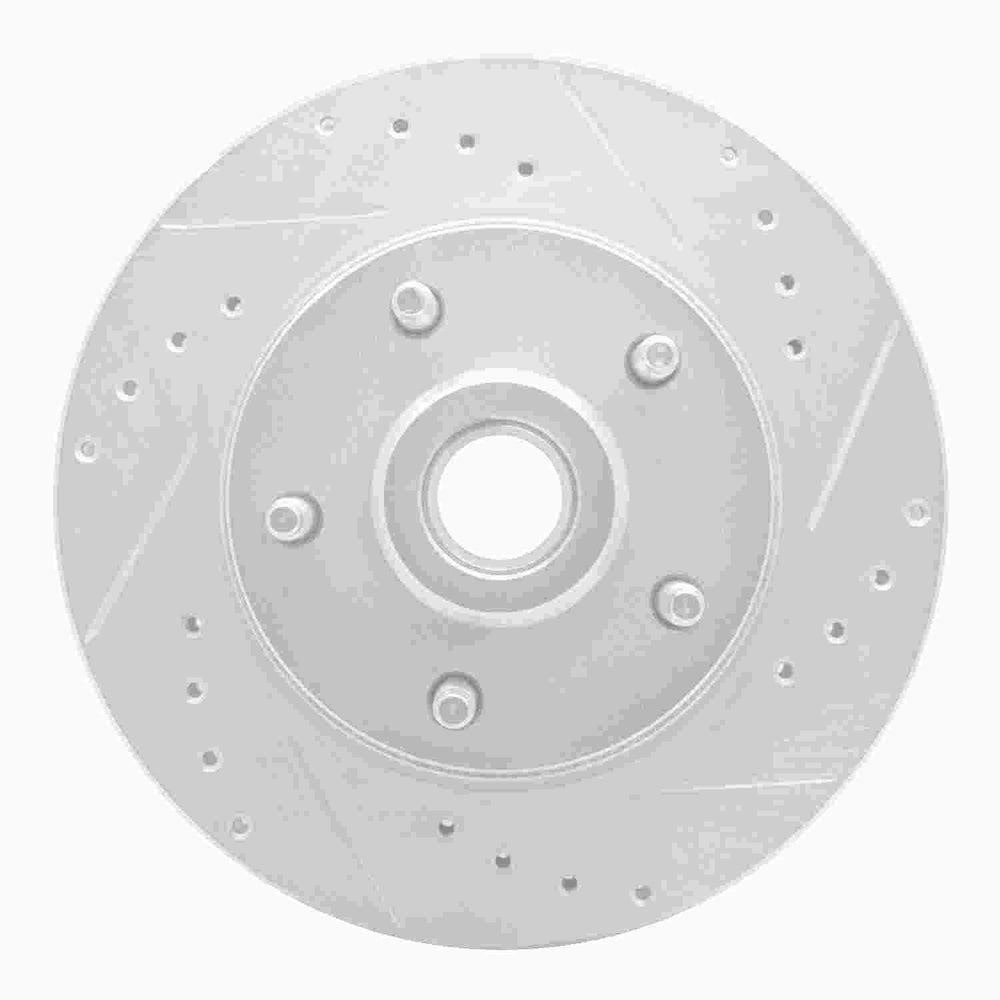 DFC 73-73 Ford Ranchero Front Right Drilled & Slotted Silver Brake Rotor