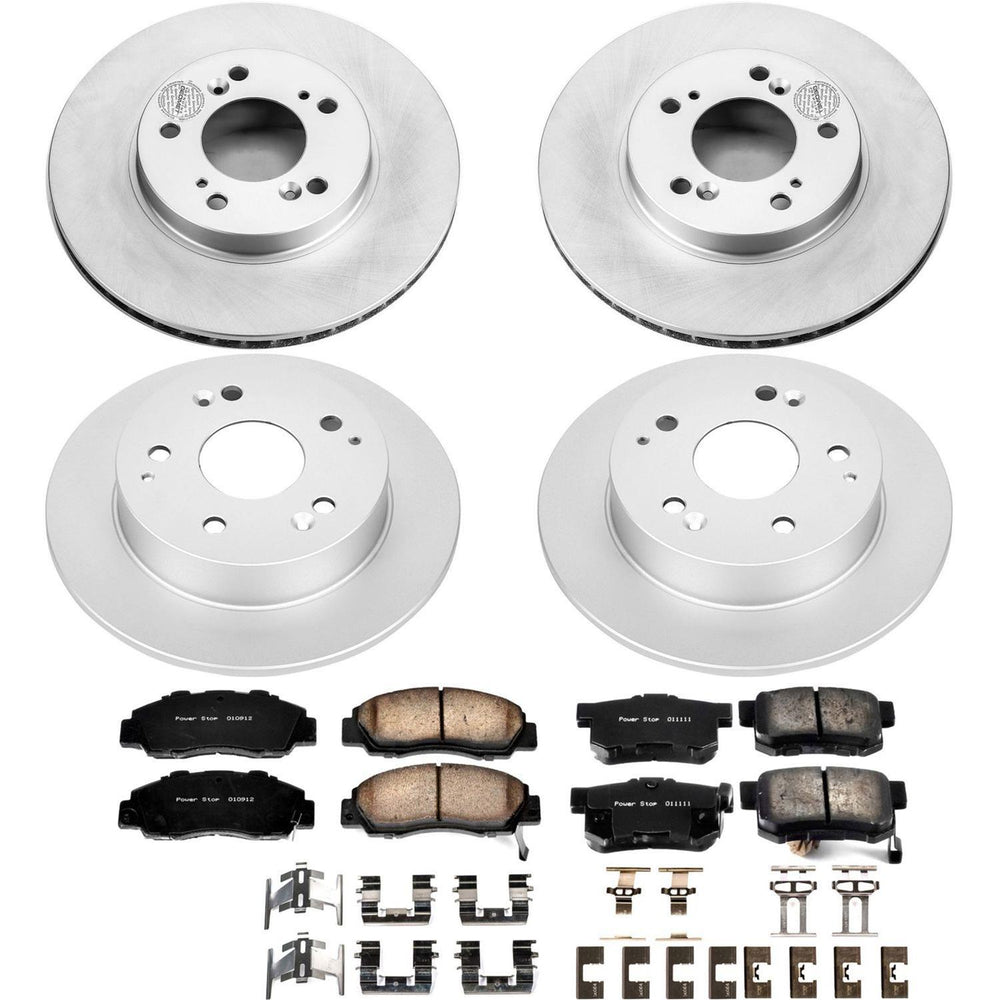 Power Stop 97-01 Acura Integra Front & Rear Z17 Evolution Geomet Coated Brake Kit