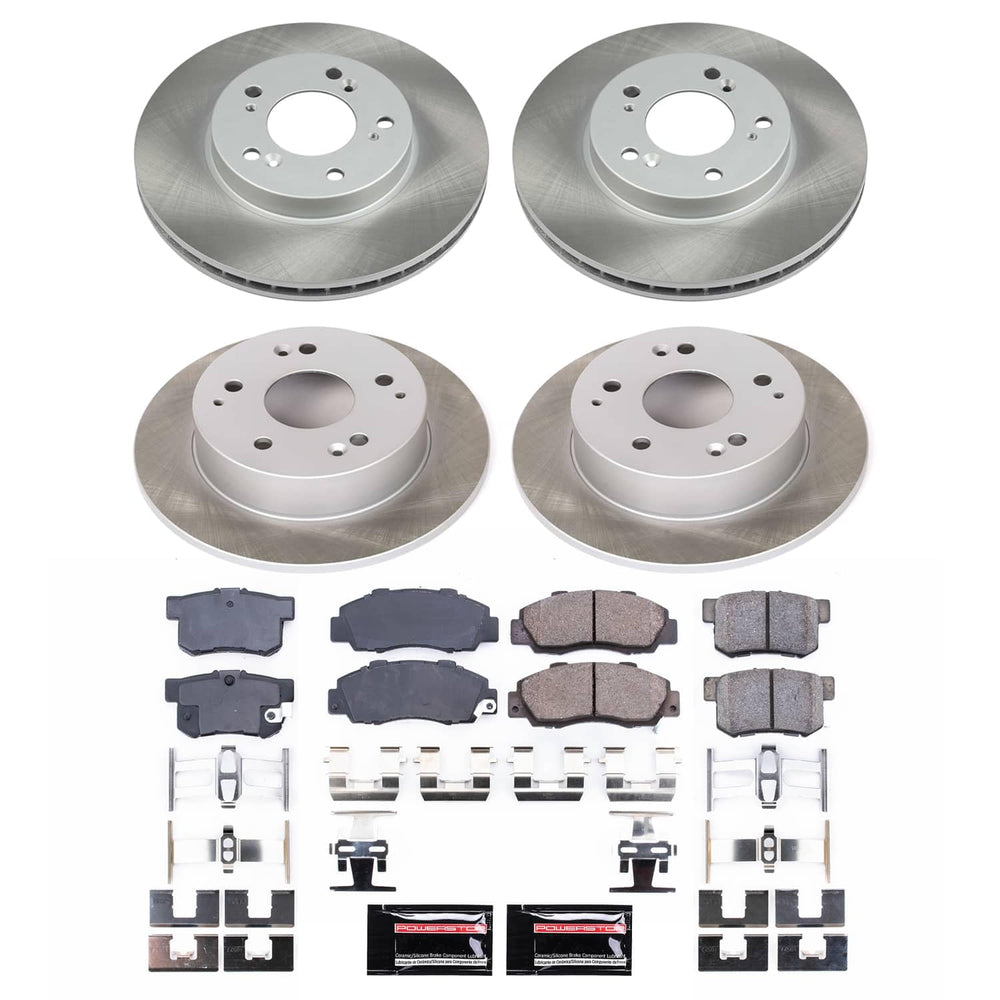 Power Stop 97-01 Acura Integra Front and Rear Semi-Coated Rotor Kit