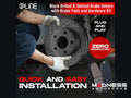 R1 E- Line Series Brake Rotor - D/S - Black w/ Ceramic Pads Hdw Fits Fiat 500L