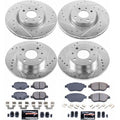 Power Stop 12-18 Fiat 500 Front & Rear Z23 Evolution Sport Brake Kit