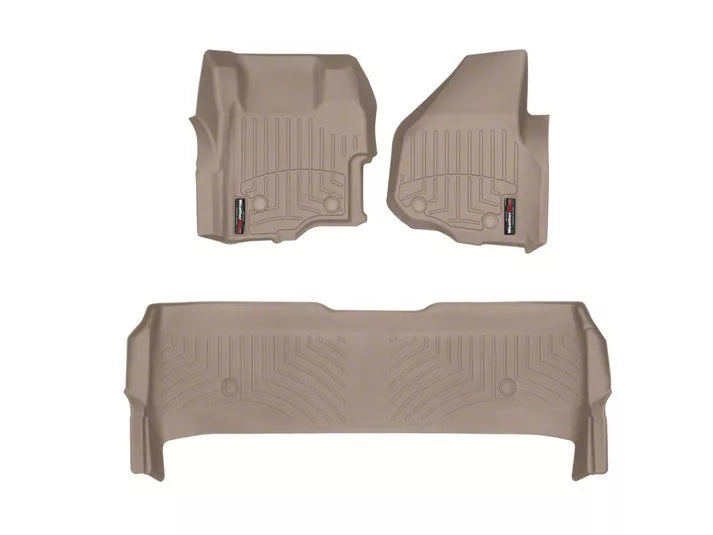 WeatherTech Tan Front and Rear Floorliners Fits -20-16 F-250 F-350 F-450 F-550 454261-453052
