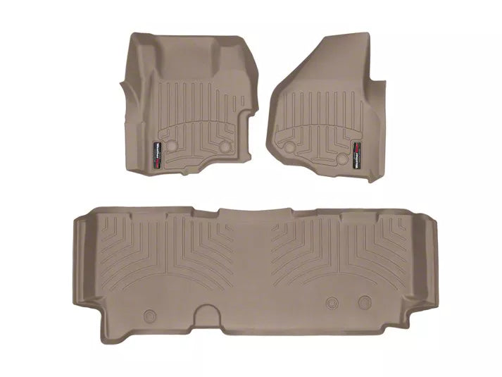 WeatherTech Tan Front and Rear Floorliners Fits -20-16 F-250 F-350 F-450 F-550 454261-453053