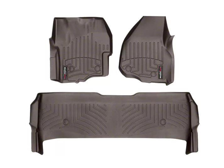 WeatherTech Cocoa Front and Rear Floorliners Fits -20-16 F-250 F-350 F-450 F-550 475841-473052