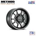 Method MR409 Bead Grip 15x7 / 5+2/38mm Offset / 5x4.5 / 72 CB Matte Black Wheel