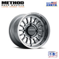 Method MR411 Bead Grip 15x7 / 5+2/38mm Offset / 5x4.5 / 72 CB Gloss Titanium Wheel