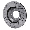 R1 99-21 Porsche 718 Boxster Right Front Drilled Black Brake Rotor