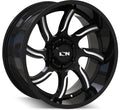 ION 151 GLOSS BLACK/MILLED 20X9 6-1