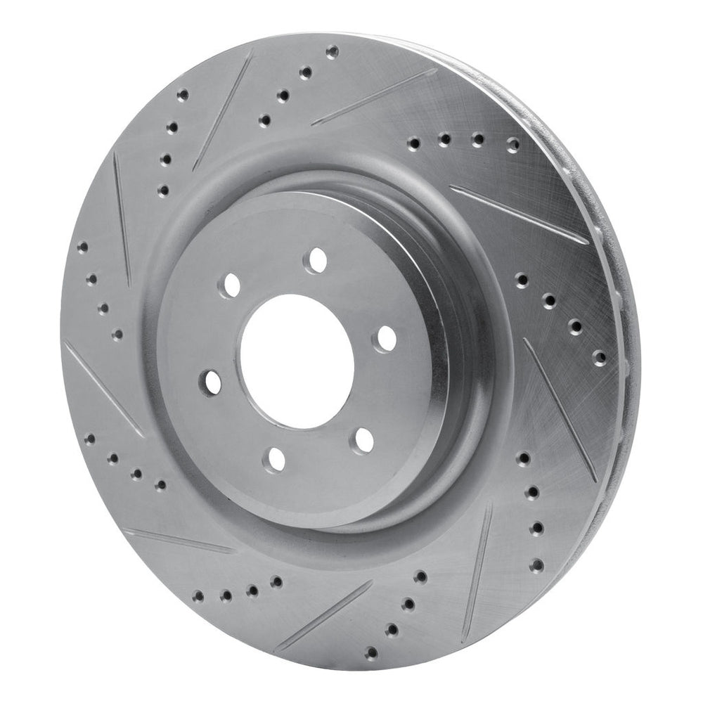 DFC 03-17 Dodge Viper Rear Left Drilled & Slotted Silver Brake Rotor