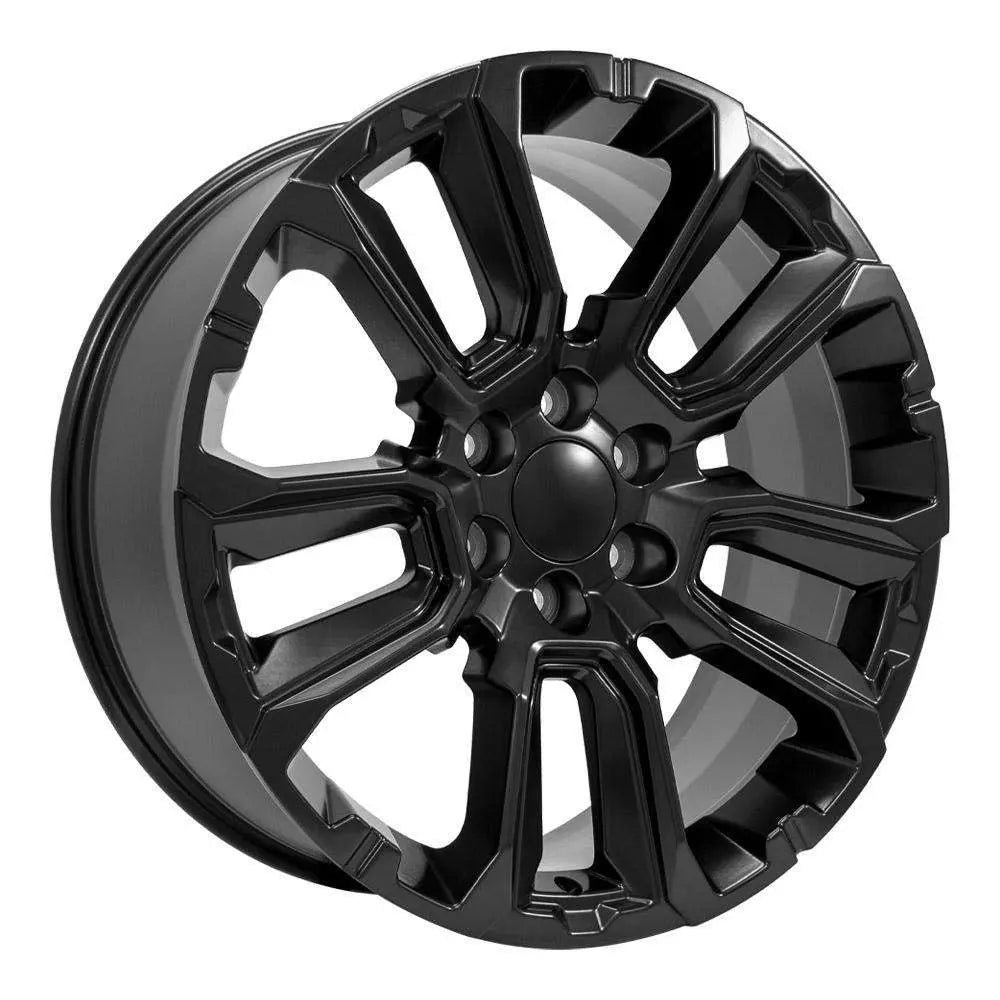 24 IN REPLICA WHEEL FITS CHEVROLET SUBURBAN 1500 CV68 SATIN BLACK 24X10