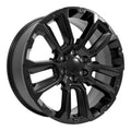24 IN REPLICA WHEEL FITS CHEVROLET SUBURBAN 1500 CV68 SATIN BLACK 24X10