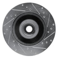 R1 Concepts Brake Rotor Drilled and Slotted Silver Fits Dodge Dakota