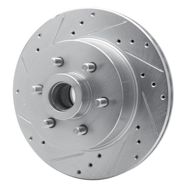 R1 Concepts Brake Rotor Drilled and Slotted Silver Fits Dodge Dakota
