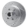 R1 Concepts Brake Rotor Drilled and Slotted Silver Fits Dodge Dakota