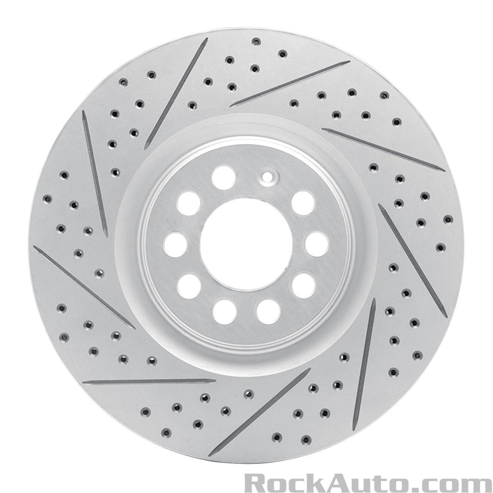 R1 19-26 Audi E-Tron Gt Rear Left Drilled & Slotted Geoperformance Rotor