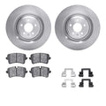 R1 Concepts Brake Rotor- Blank with Optimum Oe Pads Hdw Fits Audi A8