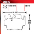 Hawk Porsche Front HP+ Brake Pads