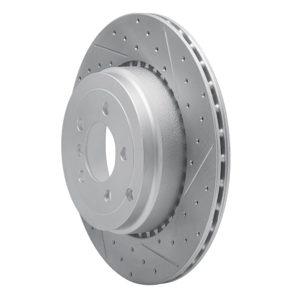 DFC 10-12 Land Rover Range Rover Rear Right Drilled & Slotted Geoperformance Rotor