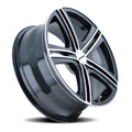 ~(29 lbs. 19X19X8)~ TR62 (3262) BLACK/MACHINED FACE/MACHINED LIP 17X7 4-100/4-114.3 40MM 67.1MM