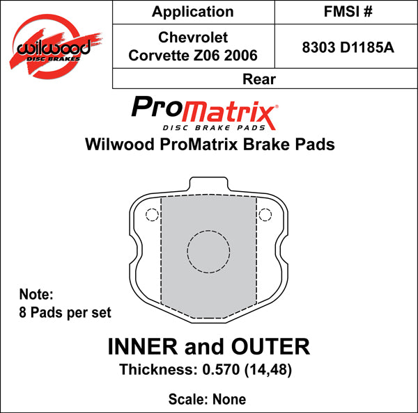 PAD,D1185A-30,AXLE SET,8