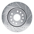 DFC 21-25 Jeep Wagoneer Front Right Drilled & Slotted Silver Brake Rotor