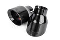 Double-Walled 4 Inch Slash-Cut Tips (Polished Diamond Black) Set of 2 Fits Universally on Various APR Exhaust Systems APR