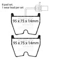 EBC 06-09 Audi RS4 4.2 (Cast Iron Rotors) Bluestuff Front Brake Pads